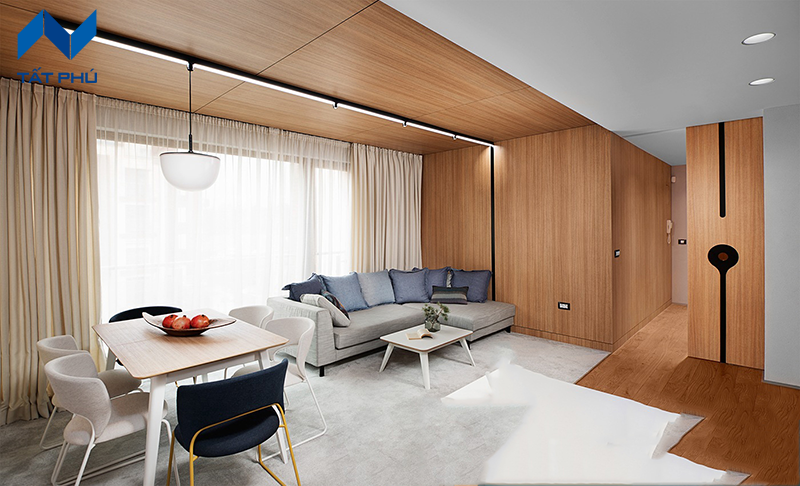 Ý tưởng thiết kế trang trí trần nhà bằng gỗ nhân tạo cho không gian ấm cúng sang trọng