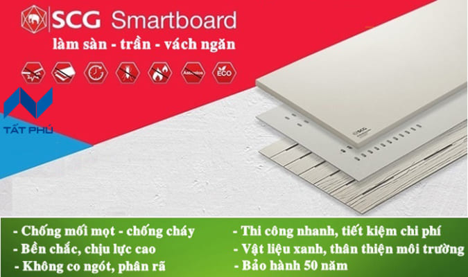 Tất Phú phân phối tấm Smartboard SCG Thái Lan chính hãng giá rẻ trên thị trường