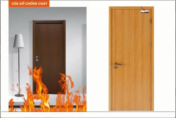 Cửa gỗ chống cháy giúp bảo đảm an toàn về tính mạng con người và tài sản