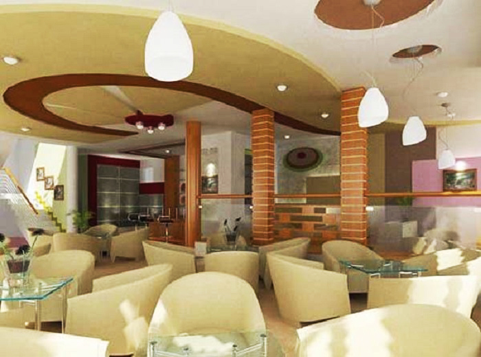 Những mẫu trần thạch cao quán café đẹp khó cưỡng năm 2022